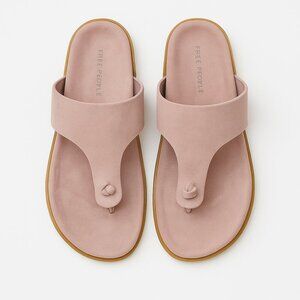 NEW Free People Mika Footbed Sandals Leather in Orchid Ice Suede Size 11